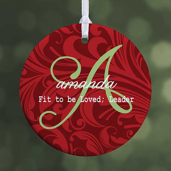 Personalized Christmas Ornament - Name Meaning - 2 Sided - 15146