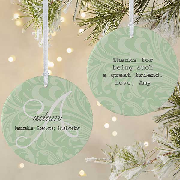 Personalized Christmas Ornament - Name Meaning - 2 Sided - 15146