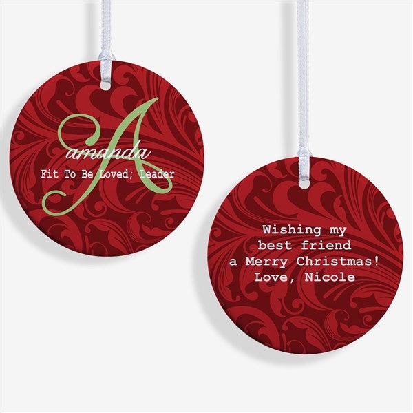 Personalized Christmas Ornament - Name Meaning - 2 Sided - 15146