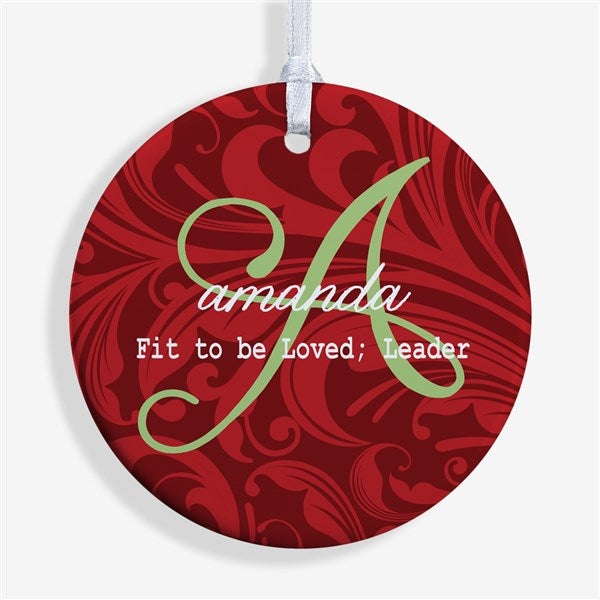 Personalized Christmas Ornament - Name Meaning - 2 Sided - 15146