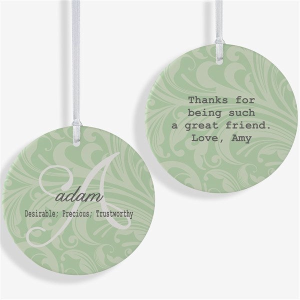 Personalized Christmas Ornament - Name Meaning - 2 Sided - 15146