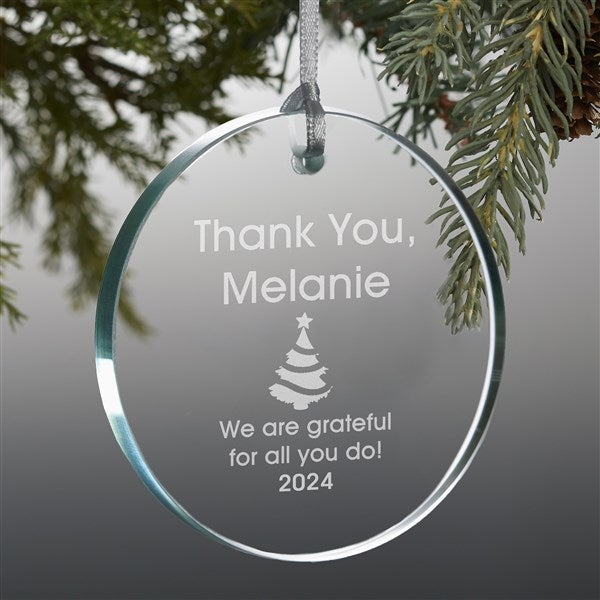 Personalized Round Glass Christmas Ornament - Create Your Own - 15150