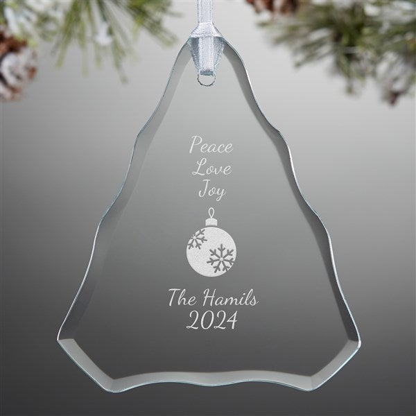 Personalized Glass Tree Christmas Ornament - Create Your Own - 15155