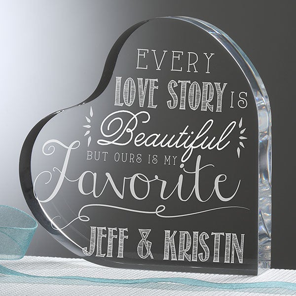 Personalized Romantic Heart Keepsake Love Quotes
