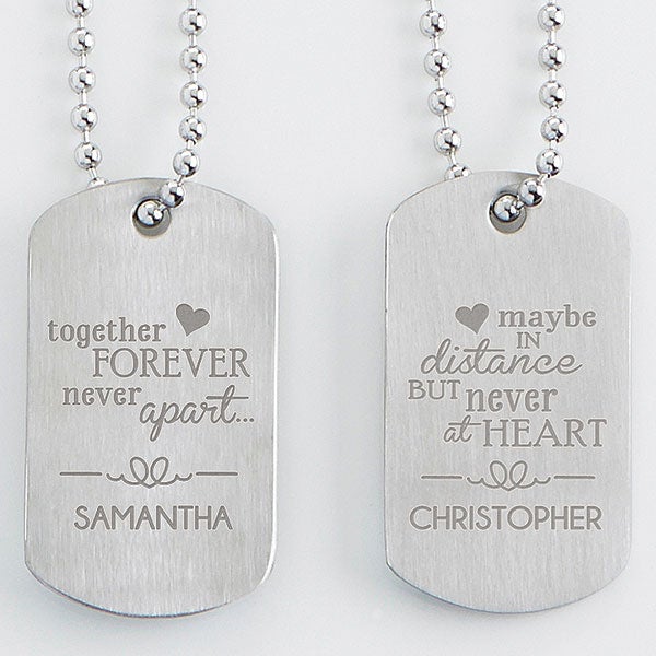 Personalized His \u0026 Hers Dog Tag Set