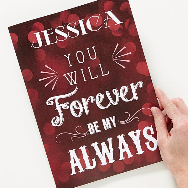 Personalized Oversized Romantic Greeting Card - Love Quotes - 15222