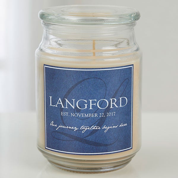 Personalized Scented Glass Candle Jar - Heart Of Our Home