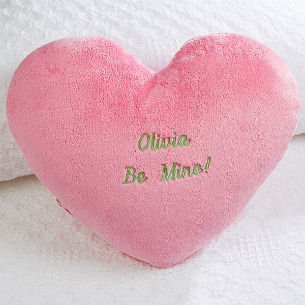 Personalized Romantic Plush Heart Pillow Red Romantic Gifts