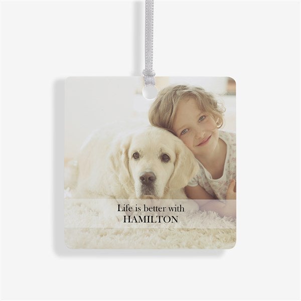 Personalized Pet Christmas Ornament - 2-Sided Pet Photo - 15249