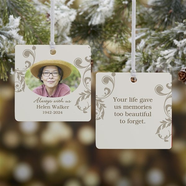 Personalized Photo Memorial Christmas Ornament - In Loving Memory - 2-Sided - 15250