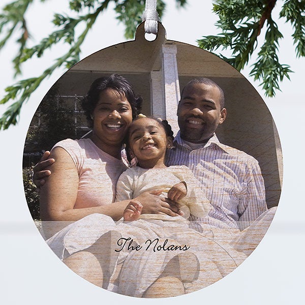 Personalized 2-Sided Photo Ornament - 15254