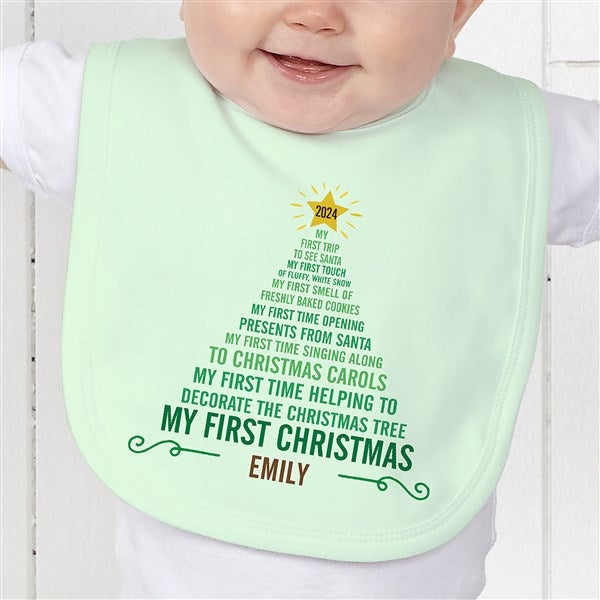 Personalized Baby's 1st Christmas Apparel - Christmas Tree - 15258