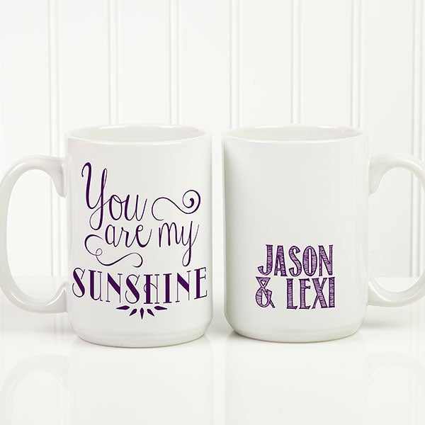 Coffee mug with a love message: Anywhere but with you! –