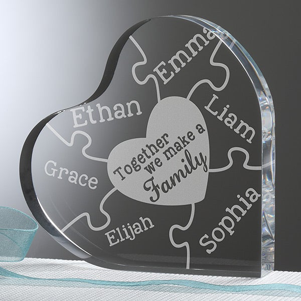 Personalized Heart Keepsake - Together We Make A Family - 15371