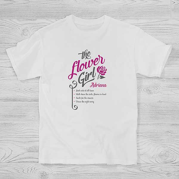 Petal Princess Wedding Flower Girl Short-Sleeve Unisex T-Shirt Cute Florist Design