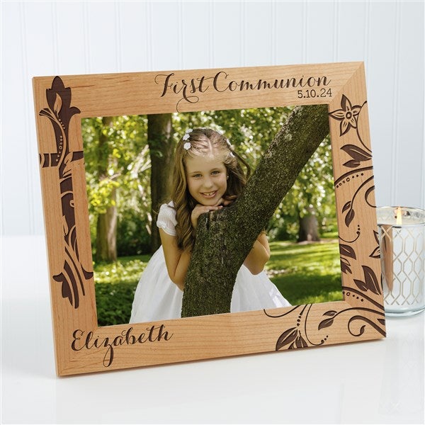 Personalized Religious Wood Picture Frame - First Communion - 15547