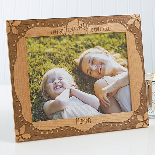 Personalized Wood Frame - Lucky To Call You - 15560
