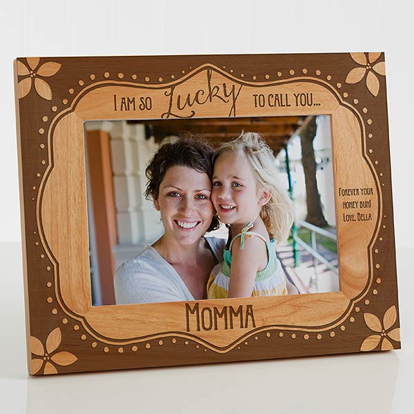 Personalized Wood Frame - Lucky To Call You - 15560