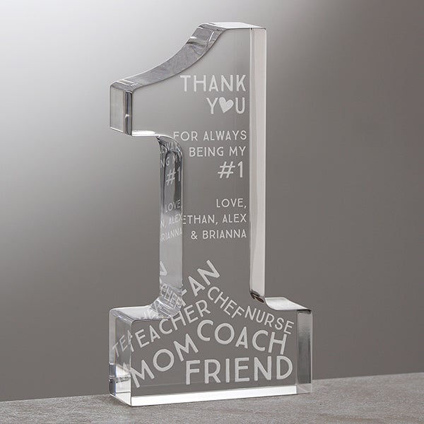 Personalized Keepsake Award - #1 Mom - 15580