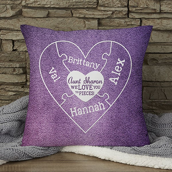 Personalized Throw Pillow - We Love You To Pieces - 15581