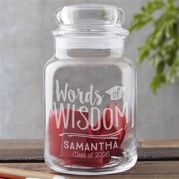 Personalized Words of Wisdom Graduation Jar - 15588