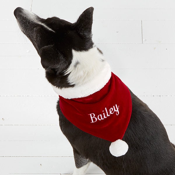 dog santa bandana