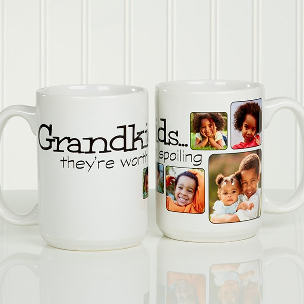 Personalized Photo Coffee Mug - They're Worth Spoiling - 15654