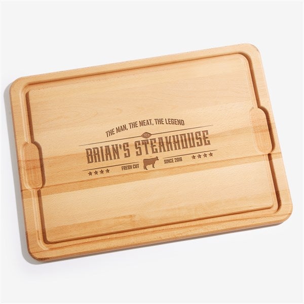 Personalized Maple Cutting Board - The Man, The Meat, The Legend - 15665