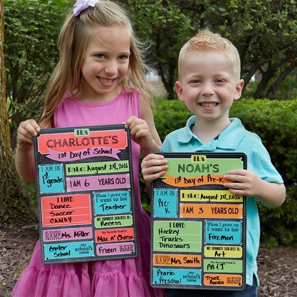Personalized First Day Of School Dry Erase Sign - 15724