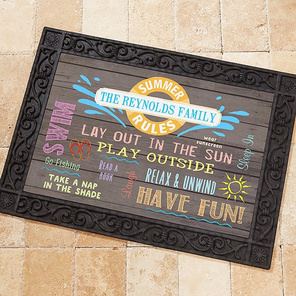 Personalized Summer Doormats - Summer Rules - 15735