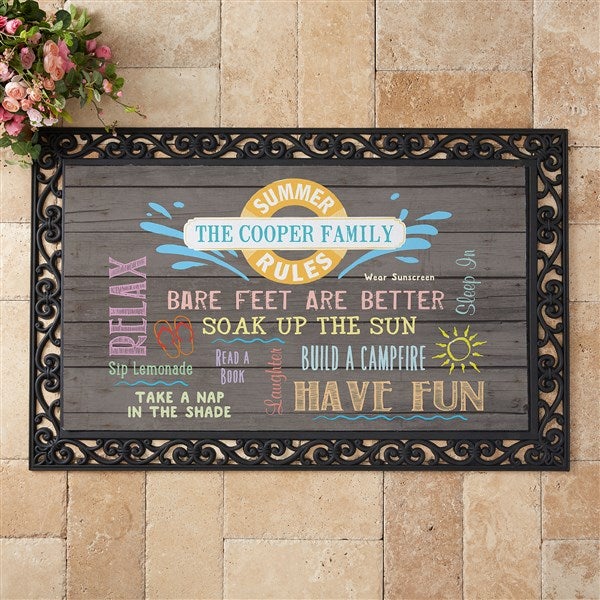 Personalized Summer Doormats - Summer Rules - 15735