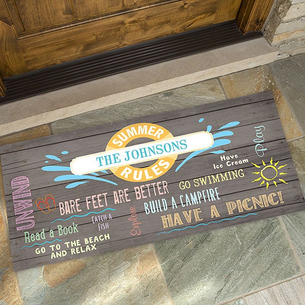 Personalized Summer Doormats - Summer Rules - 15735