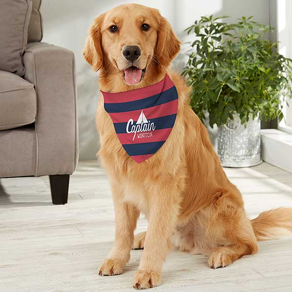 Personalized Nautical  Dog Bandana - First Mate - 15748