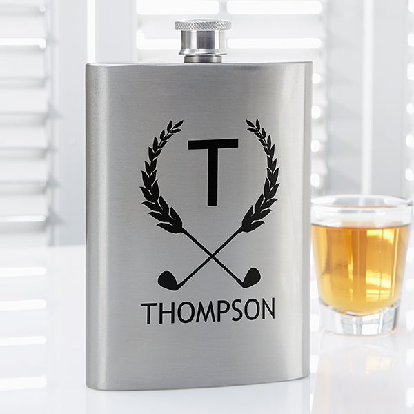 Personalized Premium Pocket Flask - Golf Pro - 15798