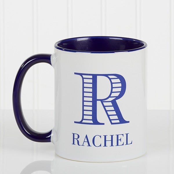 Personalized Coffee Mug - Striped Monogram - 15799