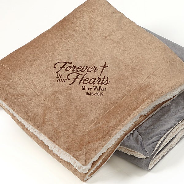 Heartfelt Memories Personalized Sherpa Blanket 50x60 Sympathy