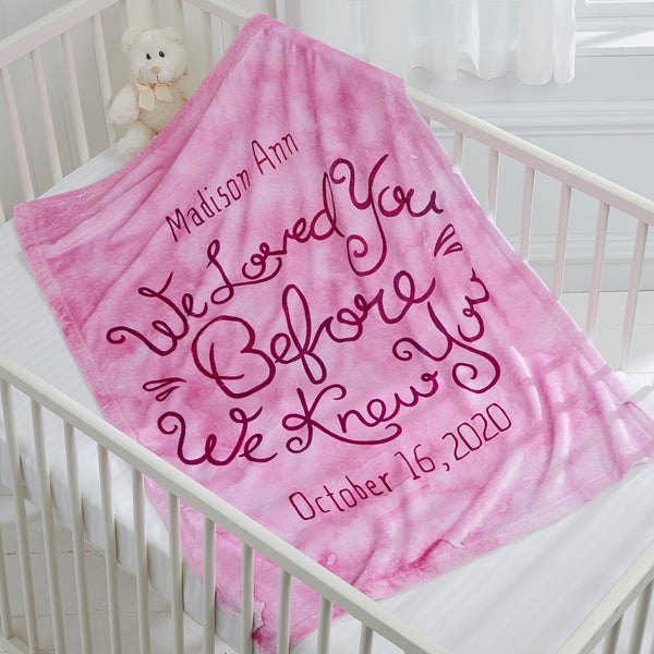 Personalized Keepsake Blanket We Loved You Before We Knew You