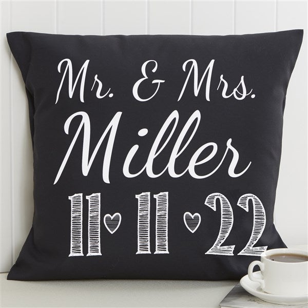 Personalized Wedding Throw Pillow 18"