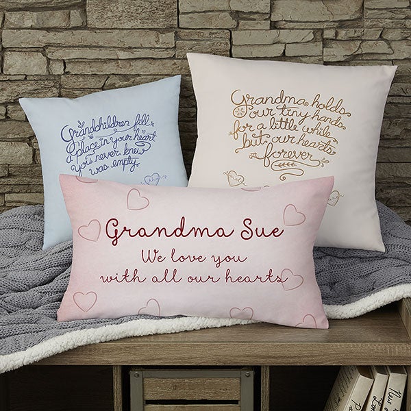 Gift for Grandparents: Personalized Throw Pillow - 14 inch