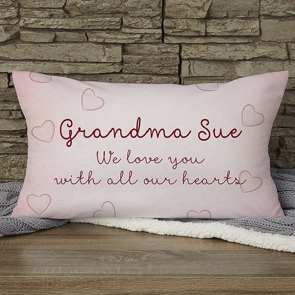 Personalized Grandparents Throw Pillow - Grandchildren Fill Our Hearts - 15854