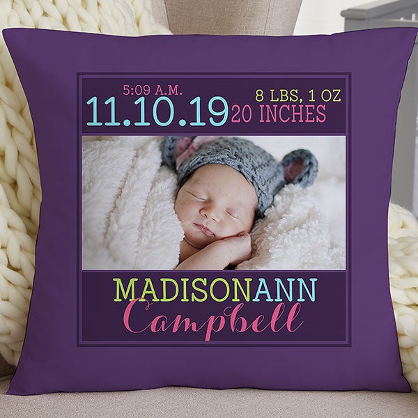 Personalized Baby Girl Keepsake Pillow 18 Baby Gifts