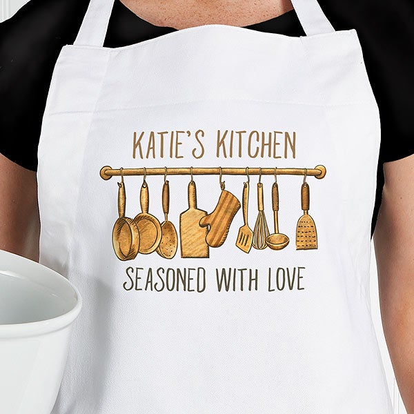 Personalized Apron & Potholder - Seasoned With Love - 15874