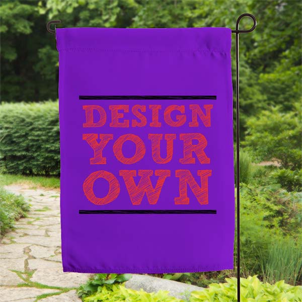 Design Your Own Garden Flag Purple Design Your Own