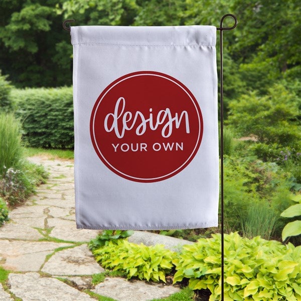Design Your Own Garden Flag White, Custom Photo Garden Flags