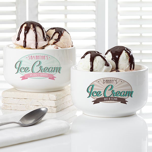 Ice Cream Shoppe Personalized 14 oz. Ice Cream Bowl