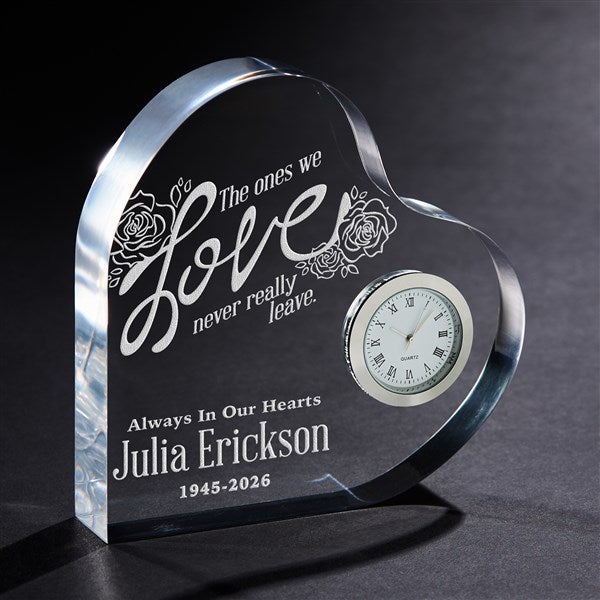 Engraved Heart Clock - The Ones We Love - 15954