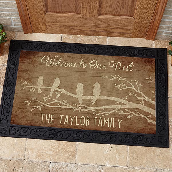 Personalized Doormat Welcome To Our Nest 20x35 For The Home