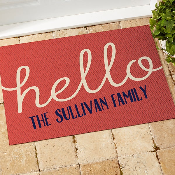 Personalized Greetings Doormat