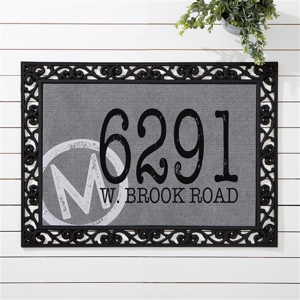 Personalized Family Doormat - Initial Stamped Address - 15967