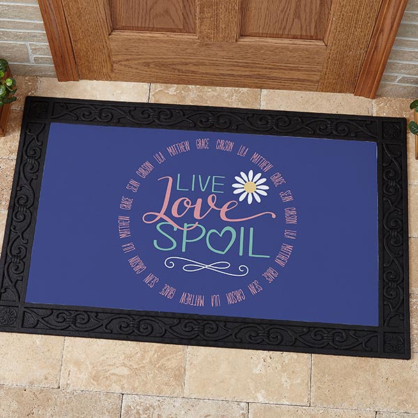 Personalized Grandparents Doormat Live, Love, Spoil